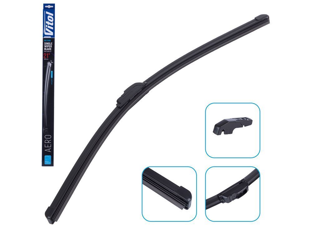 Щітки склоочисника VITOL 21 AERO (530) безкаркасні F00066302 фото