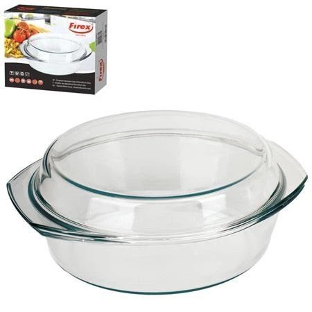 Термоскло каструля з кришкою коло 3.0л FIREX 236741 (6шт) F00038824 фото