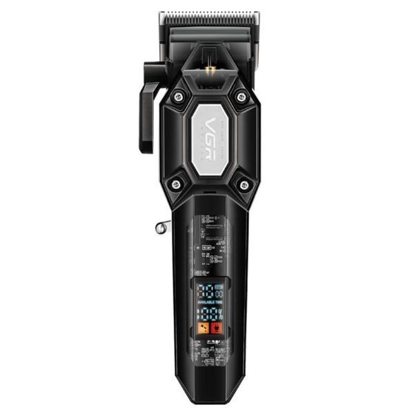 Машинка для стрижки акумуляторна (clipper) VGR V-600 BLACK, 6 насадок, регулятор висоти, LED display F00074704 фото