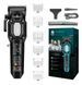 Машинка для стрижки акумуляторна (clipper) VGR V-600 BLACK, 6 насадок, регулятор висоти, LED display F00074704 фото