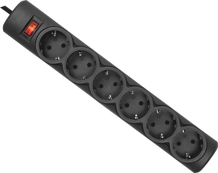 Мережевий фільтр продовжувач DEFENDER DFS 153 3 м, черный, 6 розеток F00072077 фото