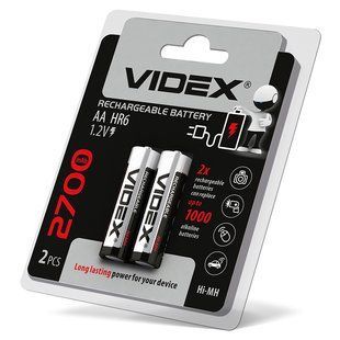Акумулятори Videx HR6/AA 2700mAh double blister/2pcs 20/200 F00072362 фото