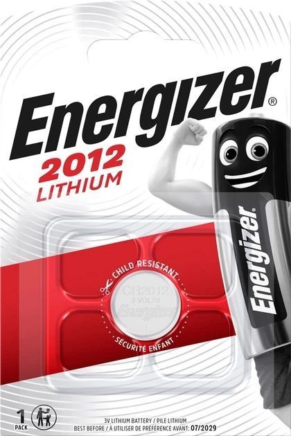 Батарейка літієва ENERGIZER CR2012 уп 1шт. F00067906 фото