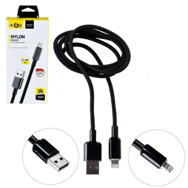 Кабель KLGO USB to Lightning 3 A 1.0 м WL-1424 F00070366 фото