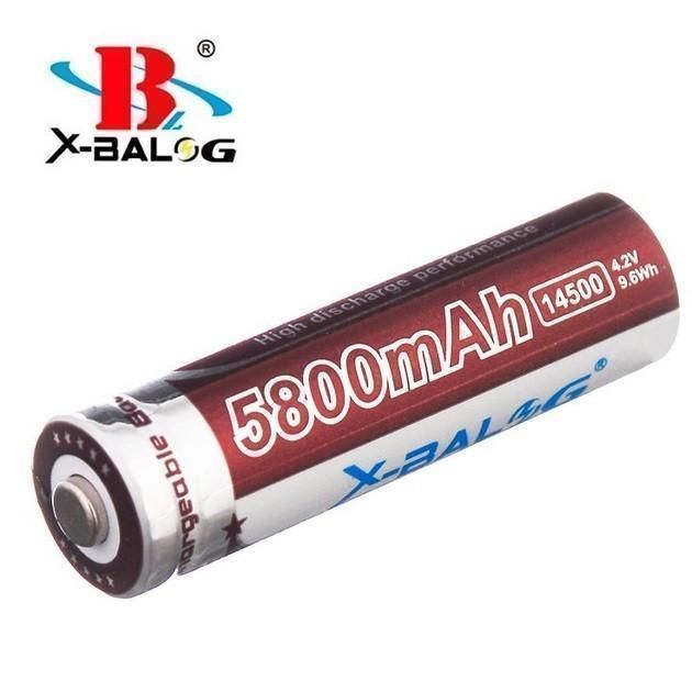 Акумуляторний улятор 14500, X-Balog, 5800 mAh (400), коричн F00072804 фото
