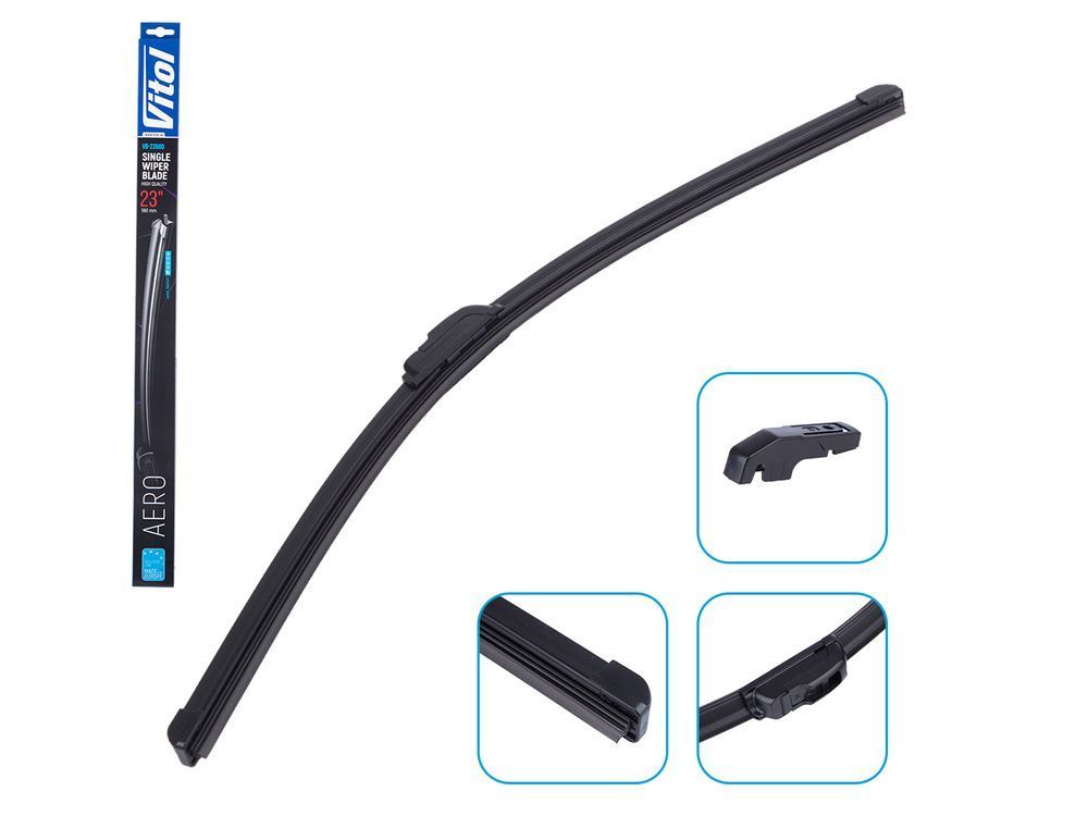Щітки склоочисника VITOL 23 (580) AERO безкаркасні F00065747 фото