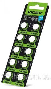 Батарейка годинникова Videx AG12/LR43 блістер 10 шт. F00068023 фото