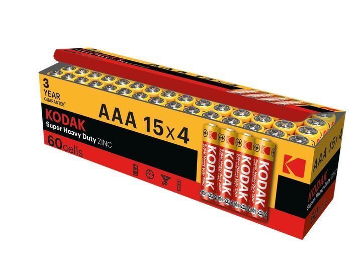 Батарейка сольова KODAK EXTRA HEAVY DUTY R03 коробка 1x4 шт.60уп. F00067790 фото