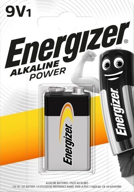 Батарейка лужна ENERGIZER 9V Alk Power уп. 1шт. F00067763 фото
