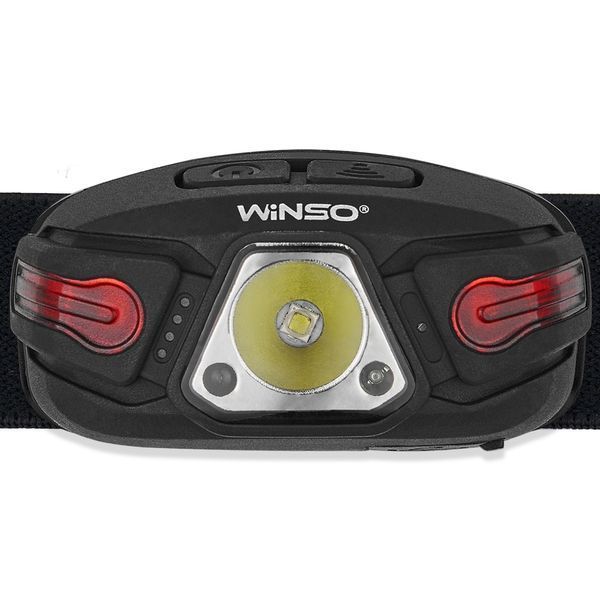 Ліхтар налобний WINSO 250Lm, 5W LED, 850mAh, Sensor White/Red (40шт.) F00076219 фото
