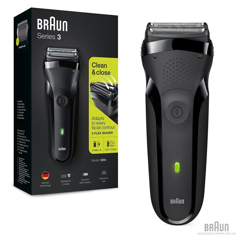 електричний ектробритва Braun 300 Вт, Series 3 типу 5408 чорний F00062992 фото