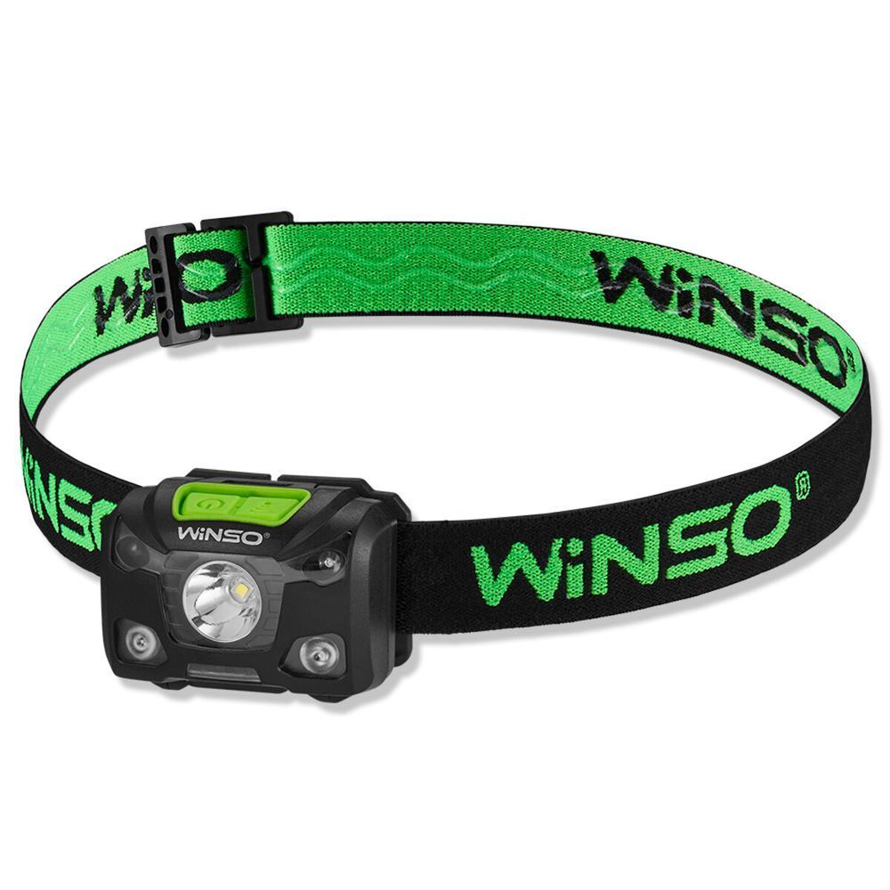 Ліхтар налобний WINSO 250Lm, 5W XPG , 1200mAh/3xAAA (not included), Sensor White/Red (40шт.) F00076220 фото