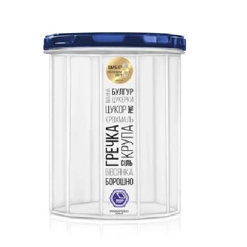 Контейнер пласт. для сипучих продуктів 1л d11*13.5см NP-83g F00043969 фото