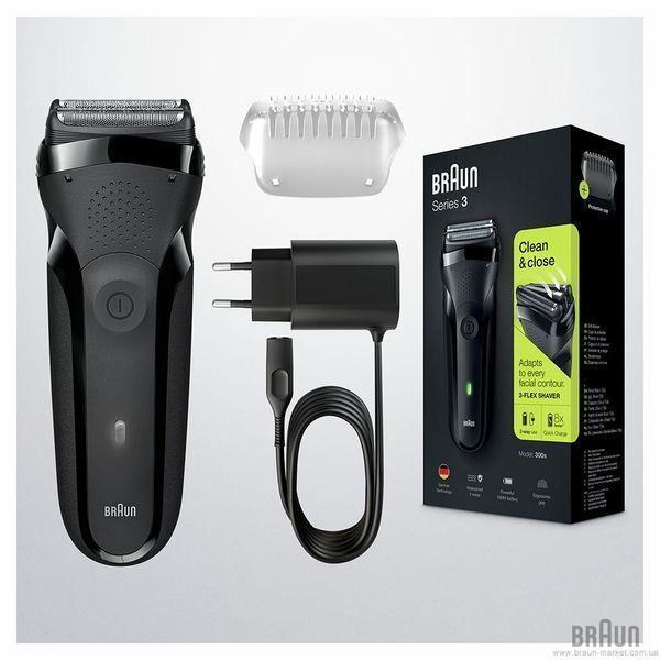 Електробритва BRAUN 300 Вт,Sries 3 типу 5408 black F00062992 фото