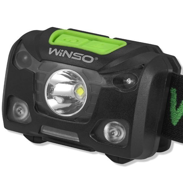 Ліхтар налобний WINSO 250Lm, 5W XPG , 1200mAh/3xAAA (not included), Sensor White/Red (40шт.) F00076220 фото