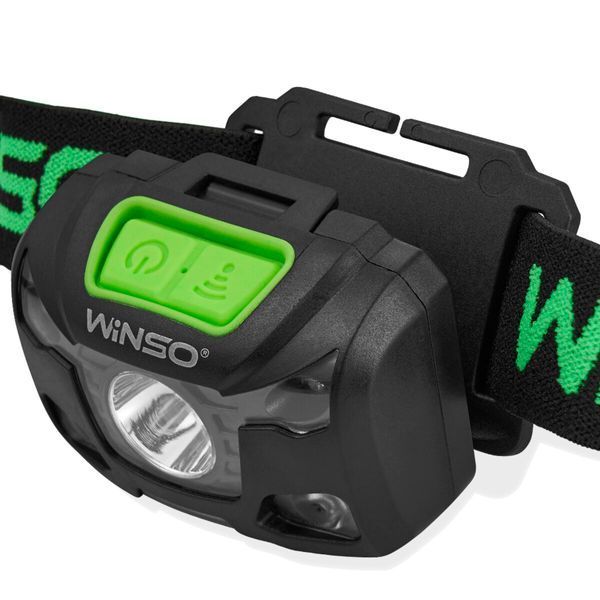 Ліхтар налобний WINSO 250Lm, 5W XPG , 1200mAh/3xAAA (not included), Sensor White/Red (40шт.) F00076220 фото