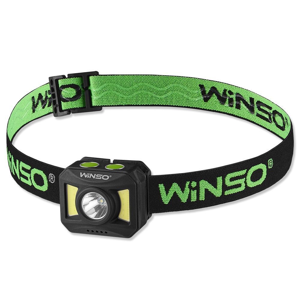 Ліхтар налобний WINSO 300Lm, 3W + COB, 850mAh, White/Red (40шт.) F00076221 фото