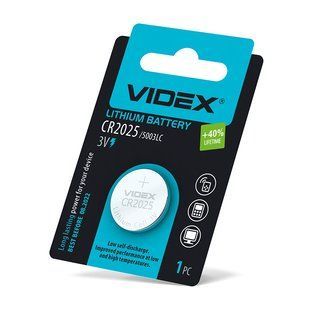 Батарейка літієва Videx CR2025 1pc BLISTER CARD (24/648) F00072367 фото