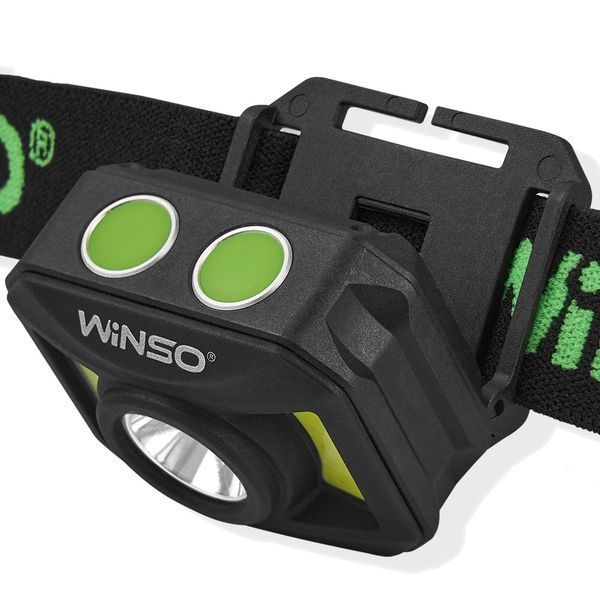 Ліхтар налобний WINSO 300Lm, 3W + COB, 850mAh, White/Red (40шт.) F00076221 фото