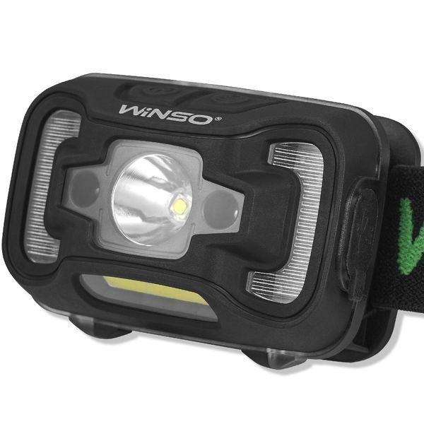 Ліхтар налобний WINSO 300Lm, 5W CREE XTE + COB, 1800mAh, Sensor White/Red (40шт.) F00076222 фото