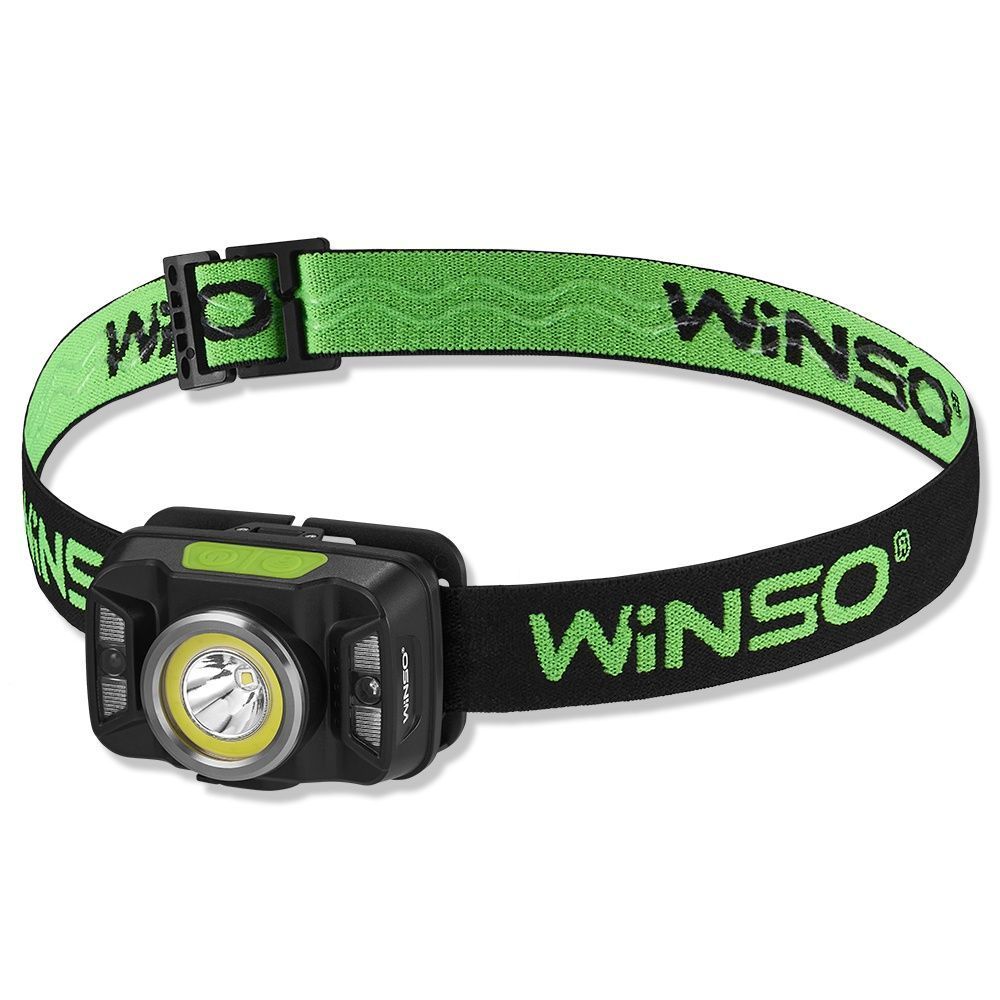 Ліхтар налобний WINSO 330Lm, 5W CREE XTE + COB, 1800mAh, Sensor White/Red (40шт.) F00076223 фото