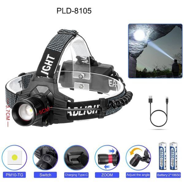 Ліхтар налобний WH-0188-XPE+SMD(White+Red), Motion Sensor, Li-Ion акумулятор, ЗП Type-C F00074701 фото