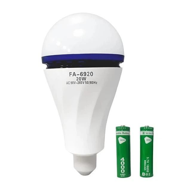 Ліхтар ЛАМПОЧКА FAE-6920 USB (LED 20 Вт SMD) акумуляторний пластиковий+2&times;18650 1реж F00072078 фото