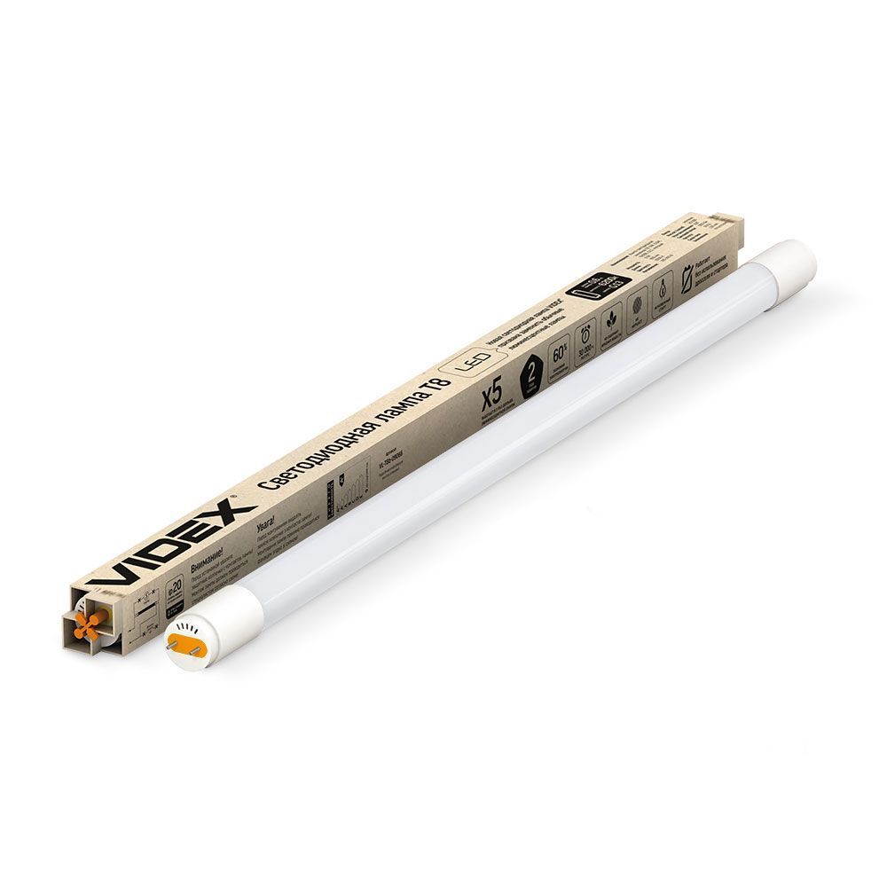 LED лампа Videx T8b 9 Вт 0.6 м 4100 K 220 В, матовая (VL-T8b-09064) F00068710 фото
