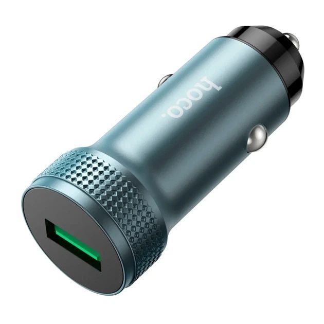 Автомобільний зарядний пристрій HOCO Z49A Level single port QC3.0 car charger Black F00074407 фото