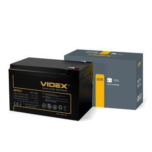 Акумуляторний улятор свинцево-кислотний Videx 6FM12, 12Ah/12V color box 1/8 F00073376 фото
