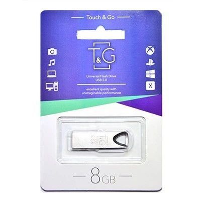 Накопичувач USB 8GB T&G металева серія 117 срібло F00073895 фото