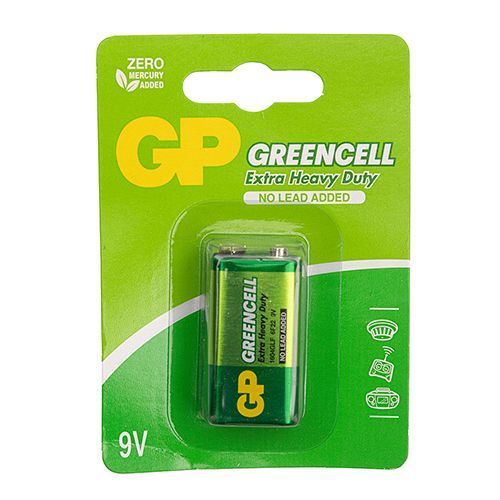 Батарейка сольова GP GREENCELL 9.0V, 1604GLF-U1, 6F22 F00076770 фото