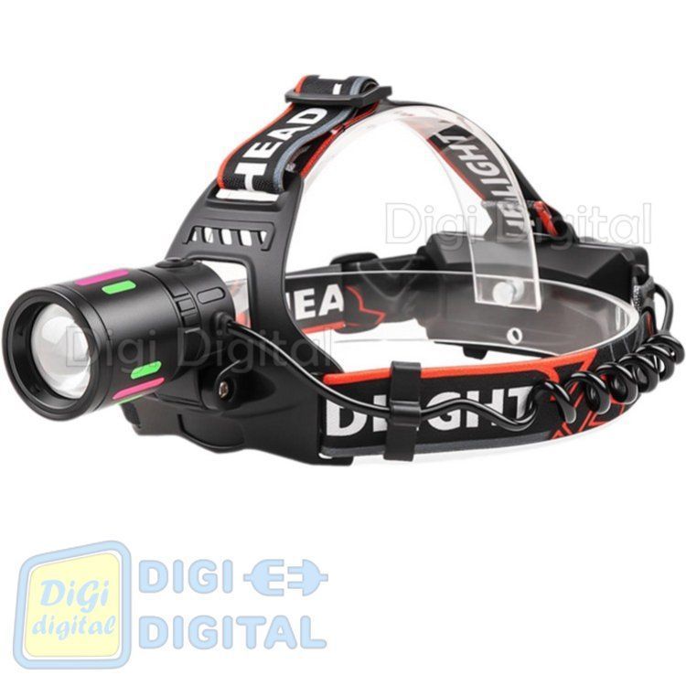 Ліхтар налобний NIGHT VISION FLUORESCENCE 8083 1 РЕЖИМ WHITE LASER LED PM10-TG+COB, 2x18650, ЗП Type-C, zoom F00074679 фото