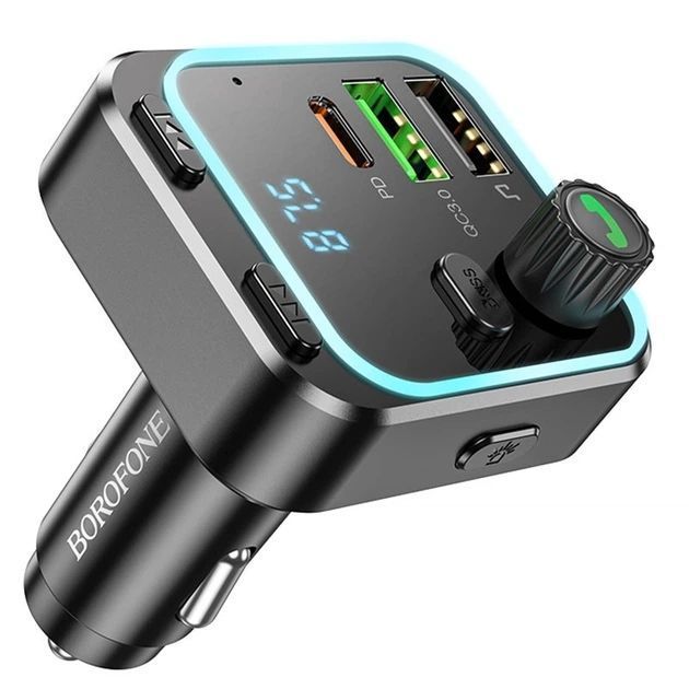 FM- модулятор BOROFONE BC53 Highway PD20W+QC3.0 чорний F00073646 фото