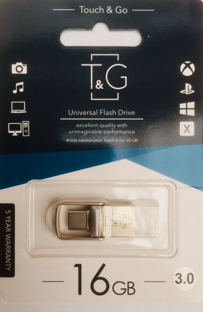 Накопичувач USB 16GB T&G Type C металева серія 104 F00068892 фото
